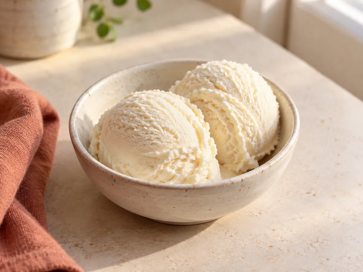 Soya and whey Creami — AI-generated serving illustration
